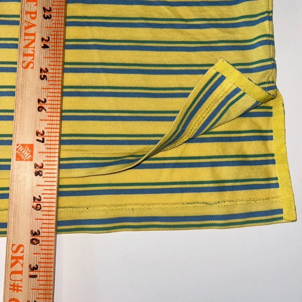 Polo Ralph Lauren Golf men’s Pima Cotton, yellow, blue stripe‎ golf polo size XL